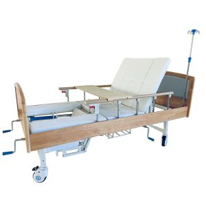 Lit de soins à domicile manuel multifonctionnel en bois