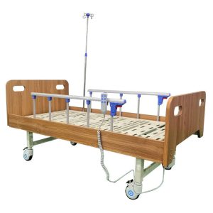 Lit de soins à domicile électrique en bois à 2 fonctions